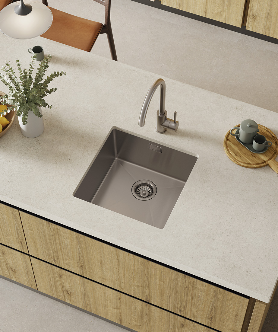 Atlantis 45 fregadero acero mate - Imagen 2