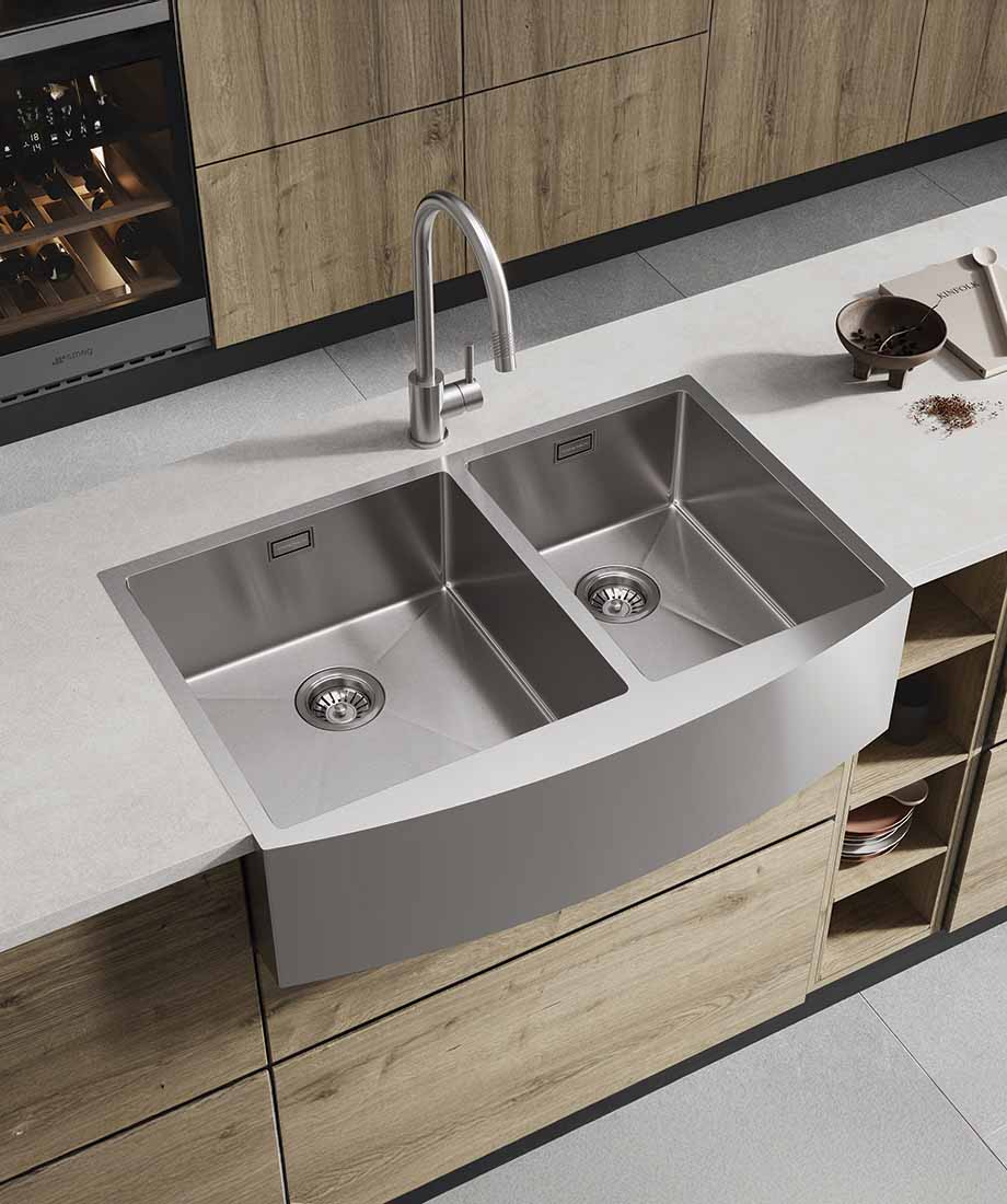 Circón 2 fregadero acero - Imagen 3