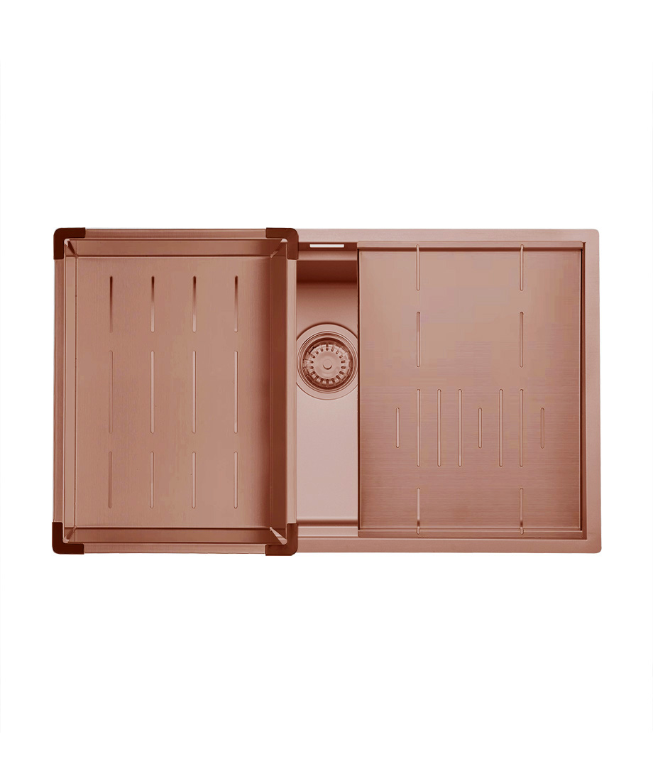 Rubí fregadero acero cepillado - Imagen 3